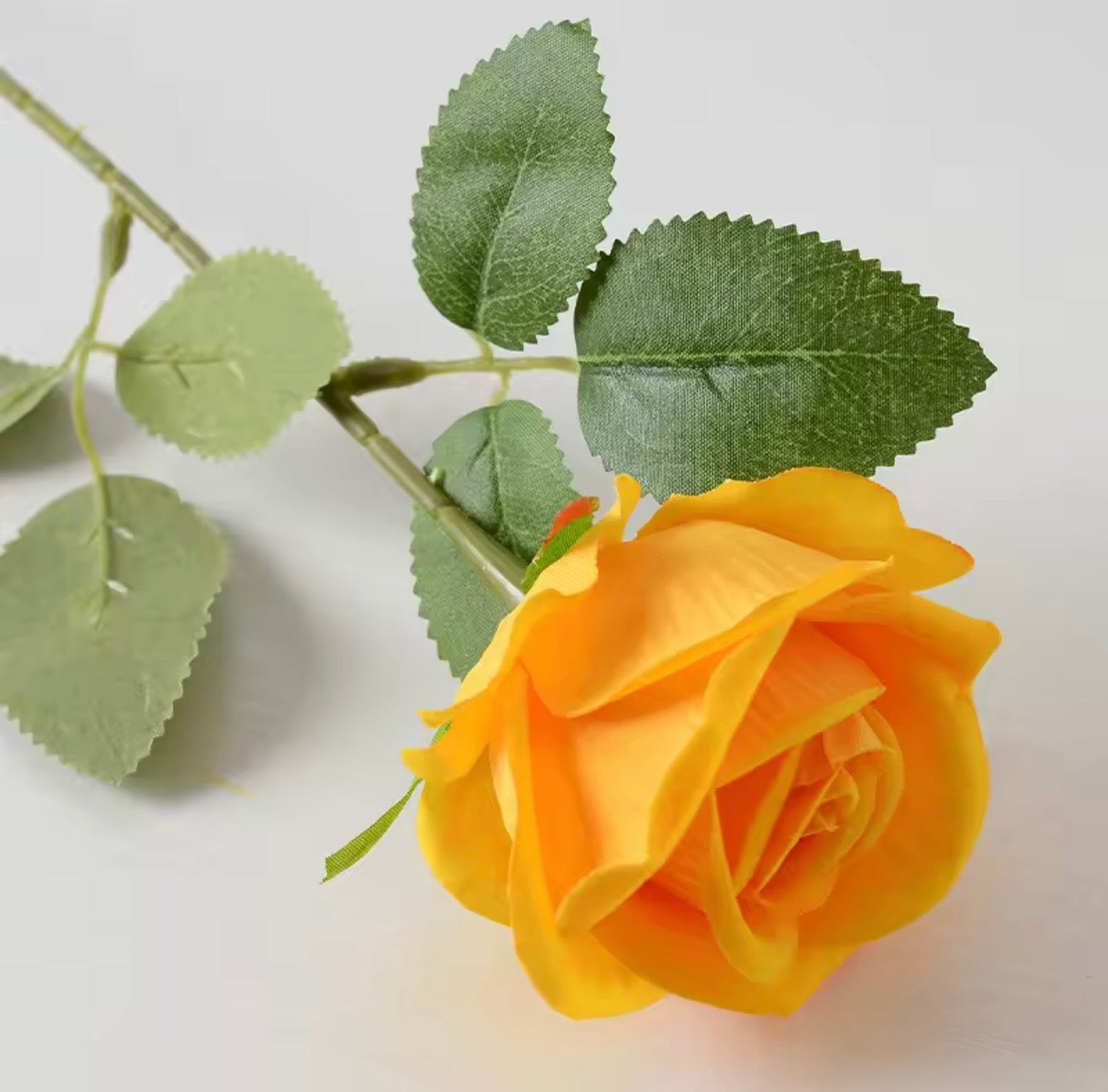 Gele kunstroos – 52 cm x 7 cm